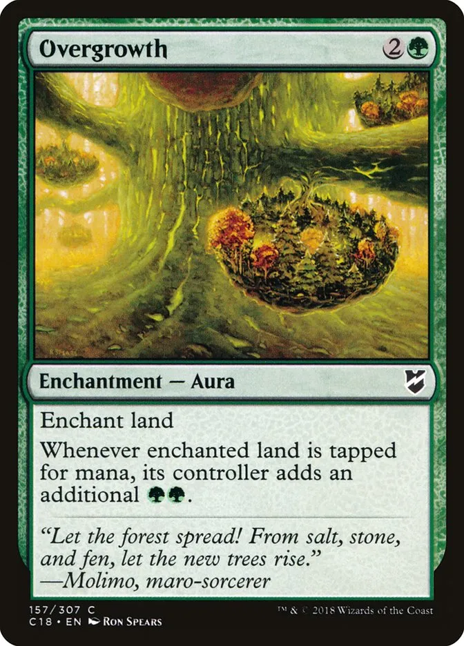 2018 Commander 2018 Overgrowth common #157 common card image