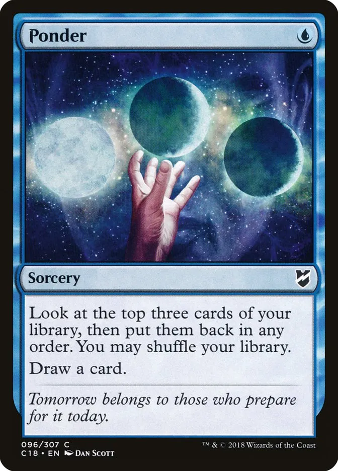 2018 Commander 2018 Ponder common #96 common card image