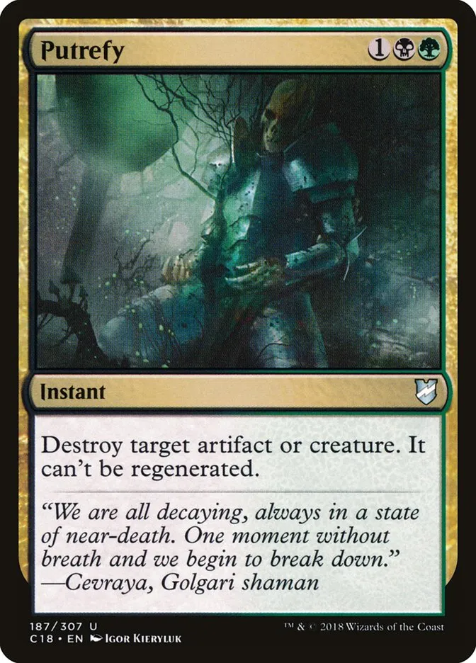 2018 Commander 2018 Putrefy uncommon #187 uncommon card image