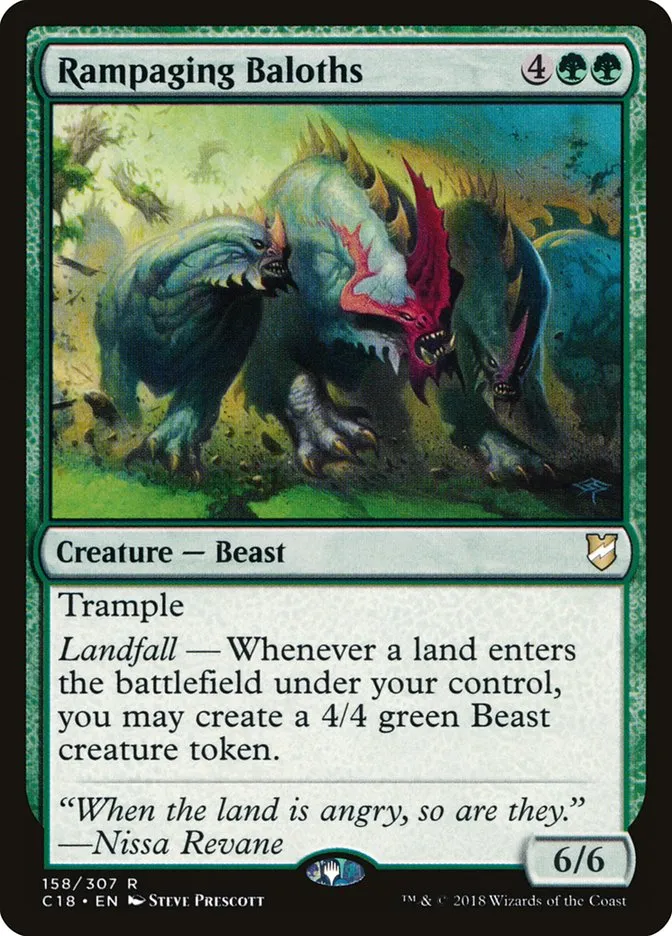 2018 Commander 2018 Rampaging Baloths #158 rare card image