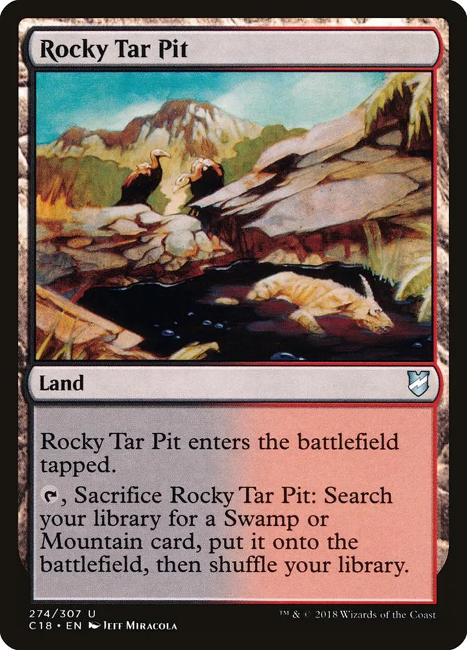 2018 Commander 2018 Rocky Tar Pit #274 uncommon card image