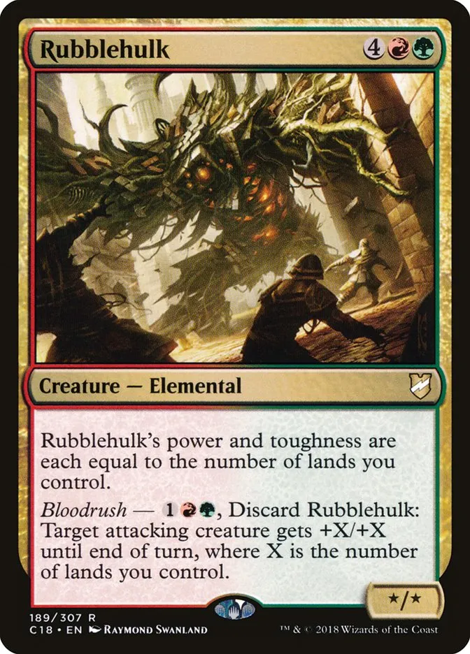 2018 Commander 2018 Rubblehulk rare #189 rare card image