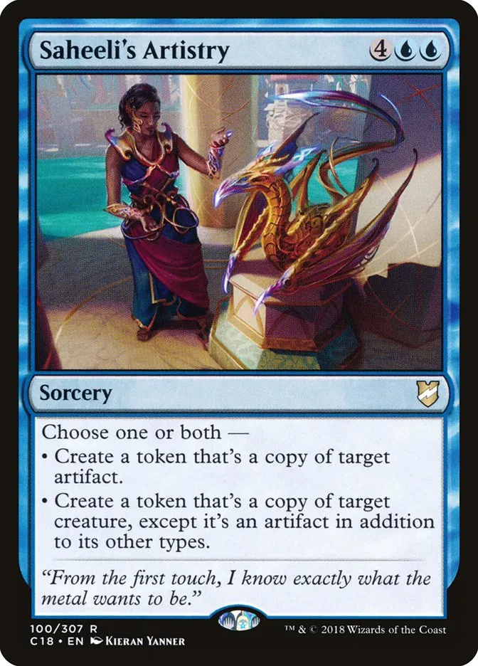 2018 Commander 2018 Saheeli's Artistry rare #100 rare card image