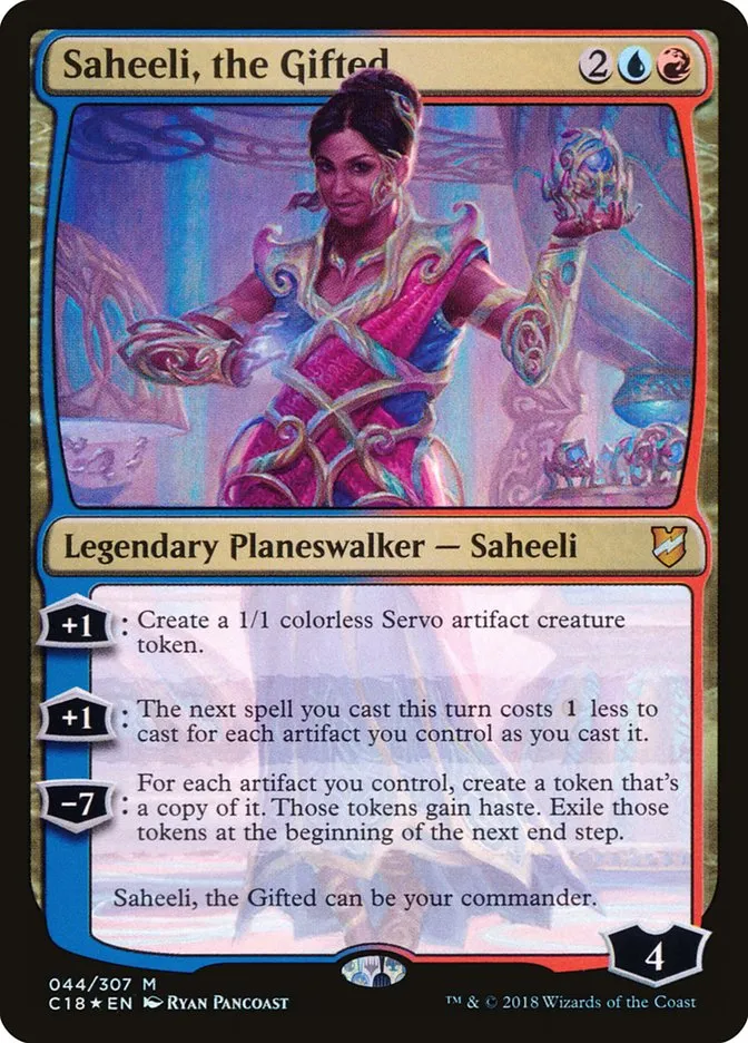 2018 Commander 2018 Saheeli, the Gifted #44 mythic card image