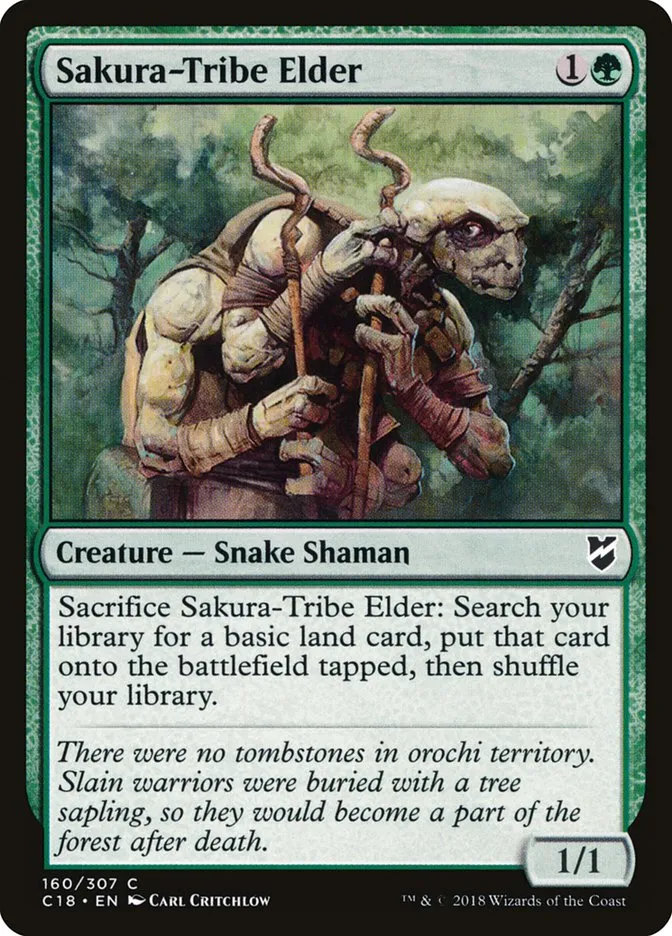 2018 Commander 2018 Sakura-Tribe Elder common #160 common card image
