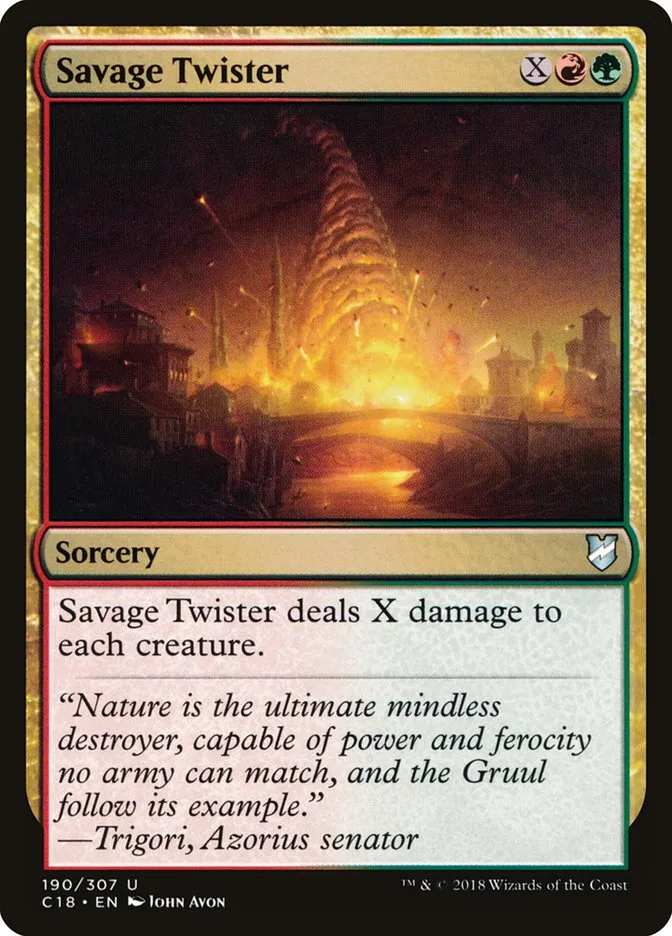 2018 Commander 2018 Savage Twister #190 uncommon card image