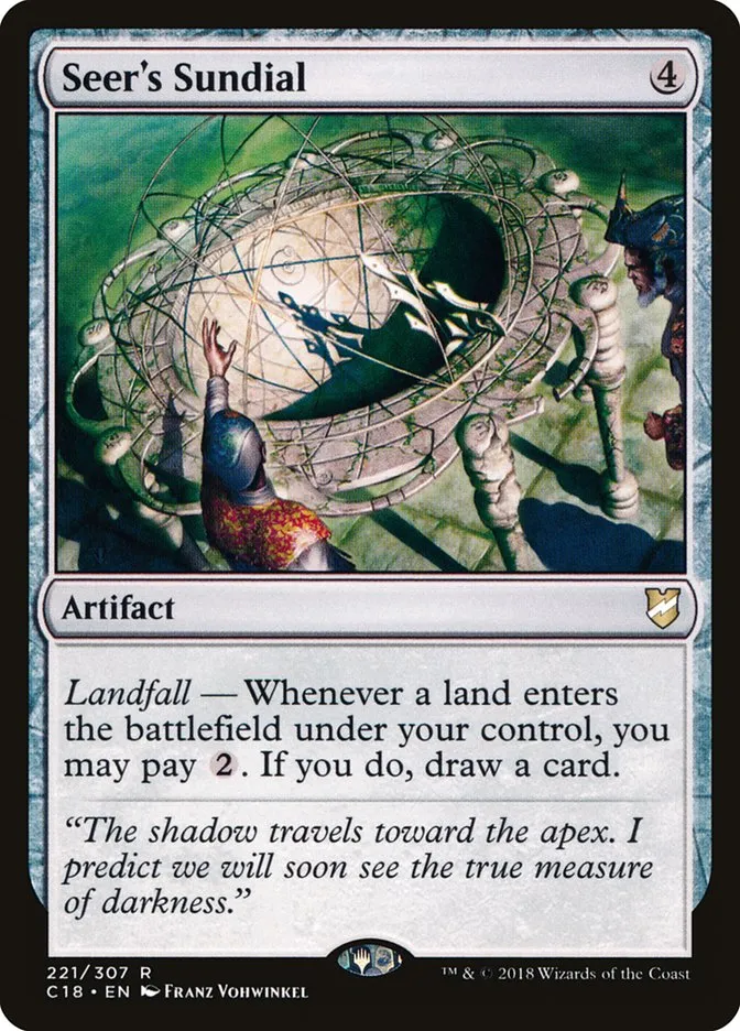 2018 Commander 2018 Seer's Sundial #221 rare card image
