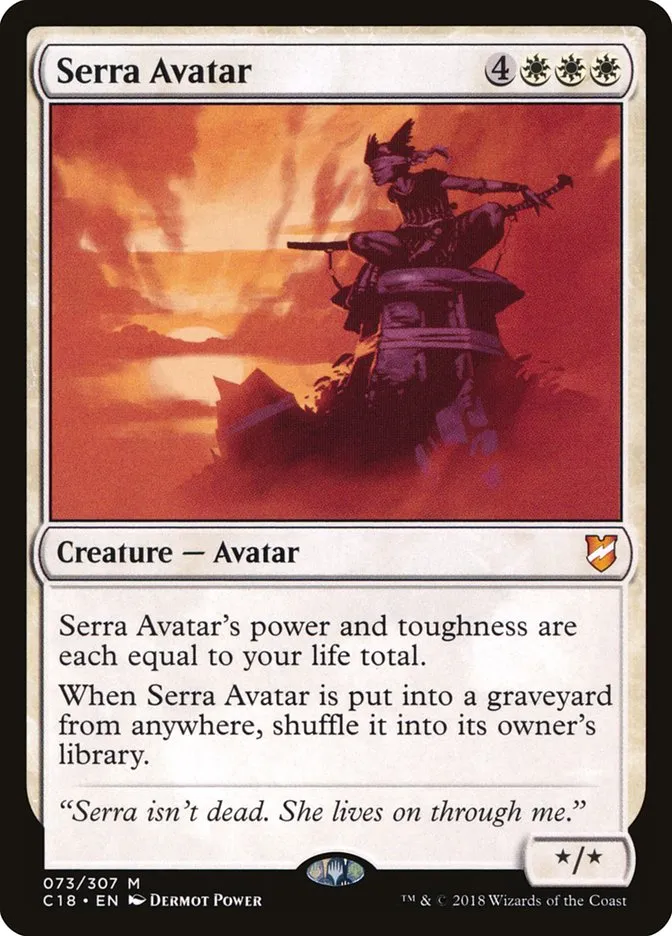 2018 Commander 2018 Serra Avatar mythic #73 mythic card image