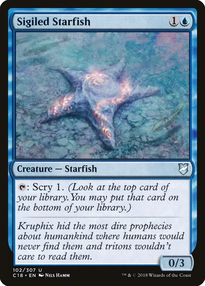 2018 Commander 2018 Sigiled Starfish uncommon #102 uncommon card image