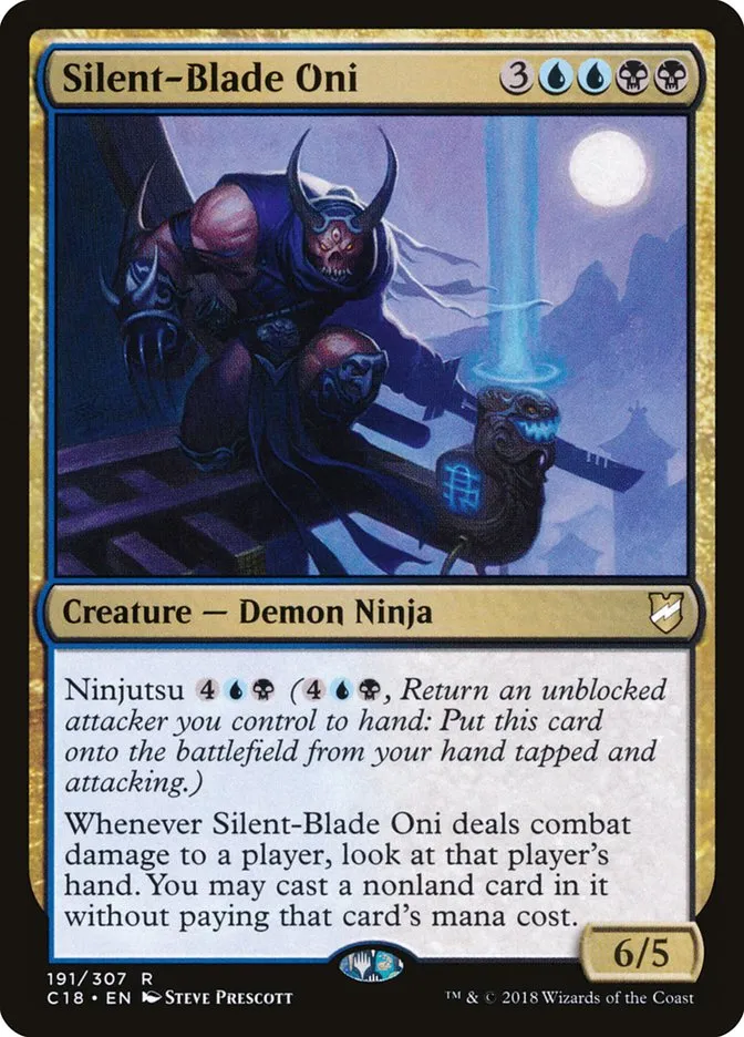 2018 Commander 2018 Silent-Blade Oni rare #191 rare card image