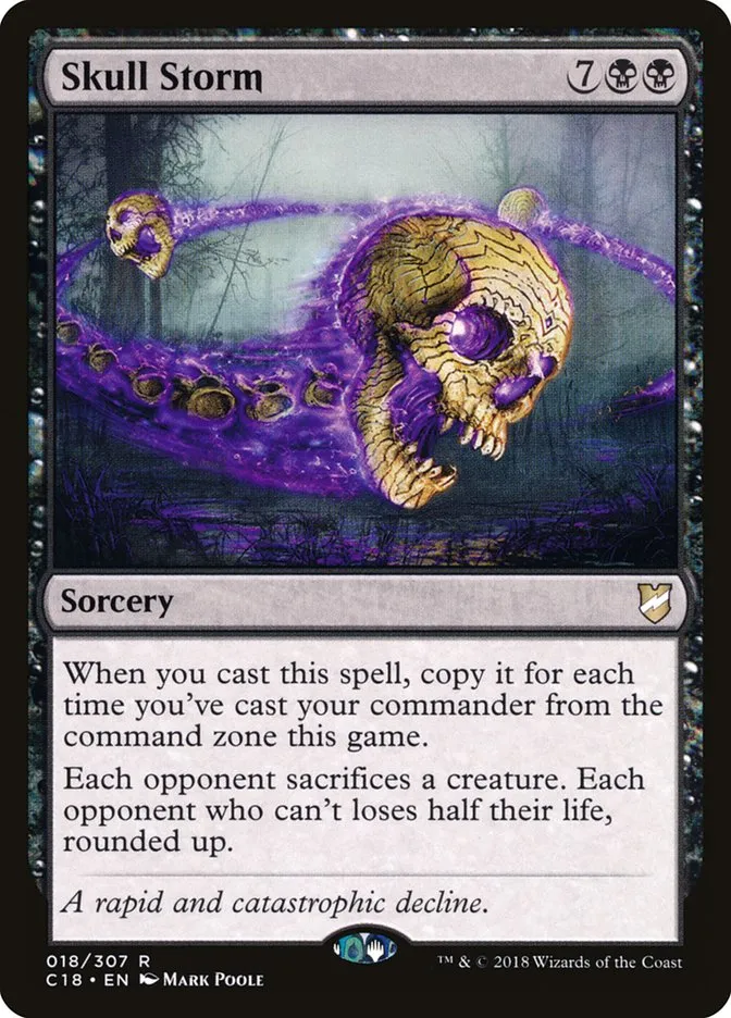 2018 Commander 2018 Skull Storm rare #18 rare card image