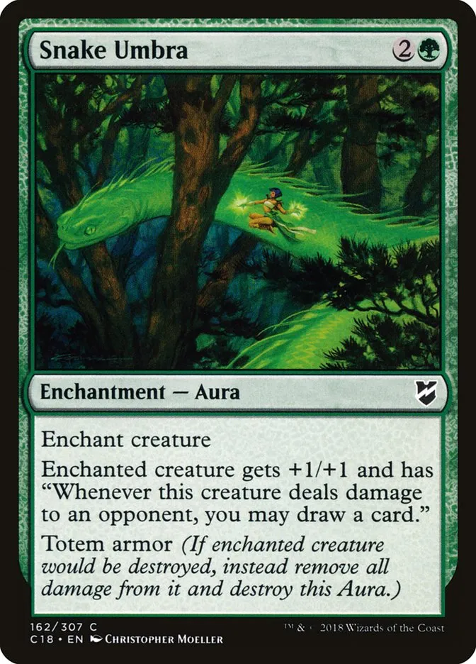 2018 Commander 2018 Snake Umbra common #162 common card image