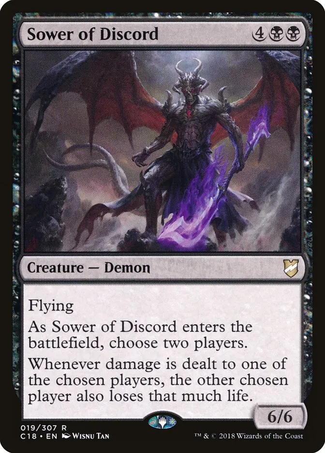 2018 Commander 2018 Sower of Discord #19 rare card image