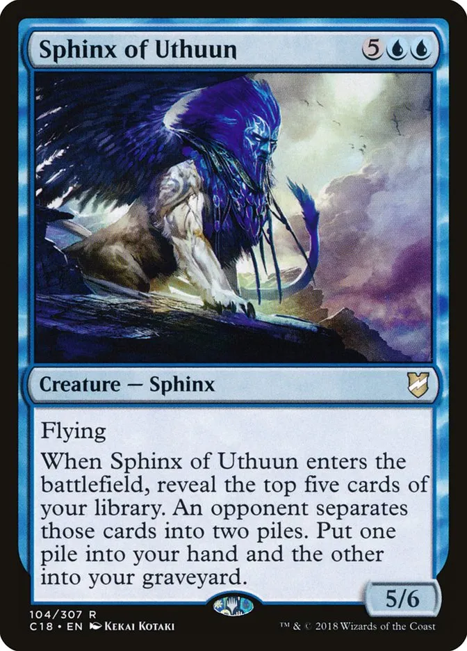 2018 Commander 2018 Sphinx of Uthuun rare #104 rare card image