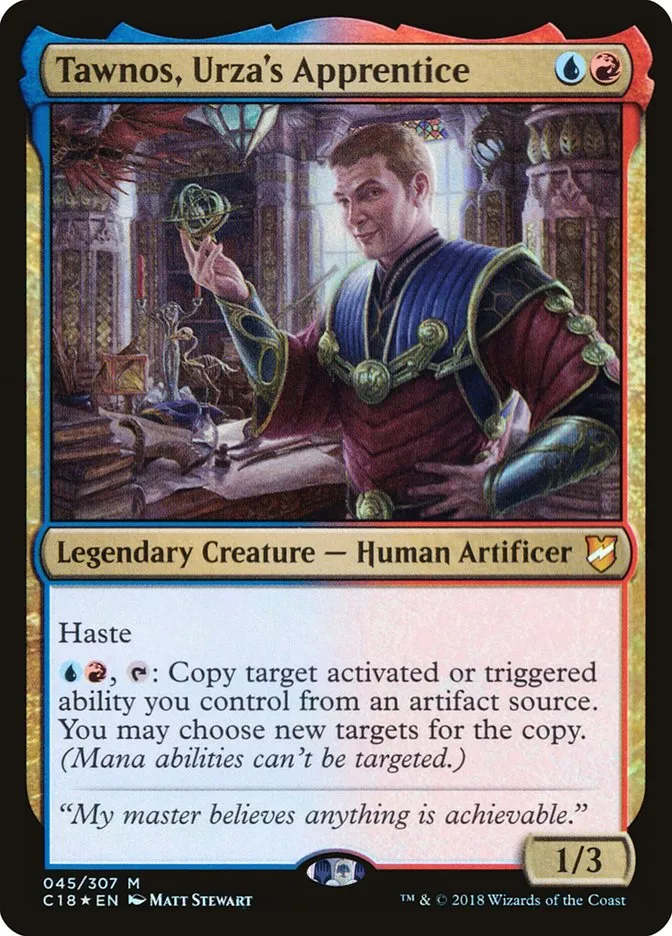 2018 Commander 2018 Tawnos, Urza's Apprentice mythic #45 mythic card image