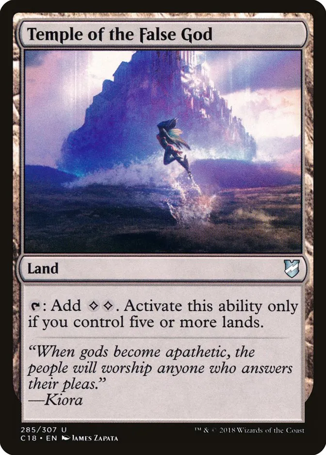 2018 Commander 2018 Temple of the False God #285 uncommon card image