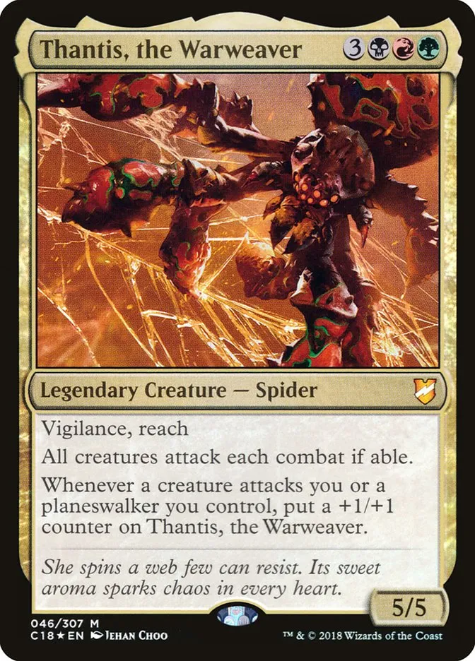 2018 Commander 2018 Thantis, the Warweaver mythic #46 mythic card image