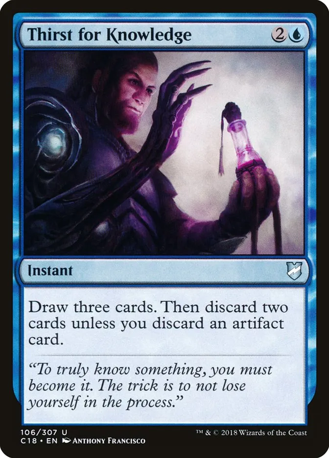2018 Commander 2018 Thirst for Knowledge uncommon #106 uncommon card image