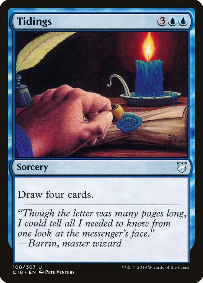 2018 Commander 2018 Tidings uncommon #108 uncommon card image