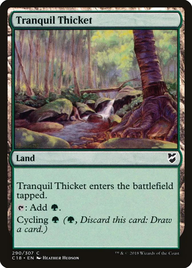 2018 Commander 2018 Tranquil Thicket common #290 common card image
