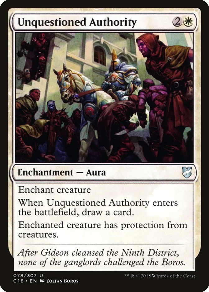 2018 Commander 2018 Unquestioned Authority uncommon #78 uncommon card image