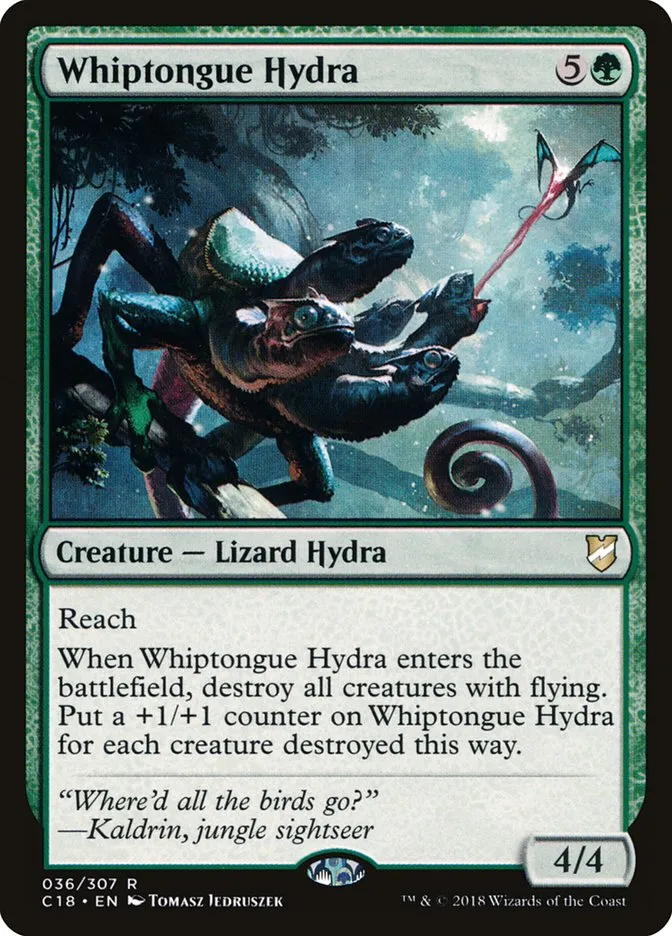 2018 Commander 2018 Whiptongue Hydra #36 rare card image
