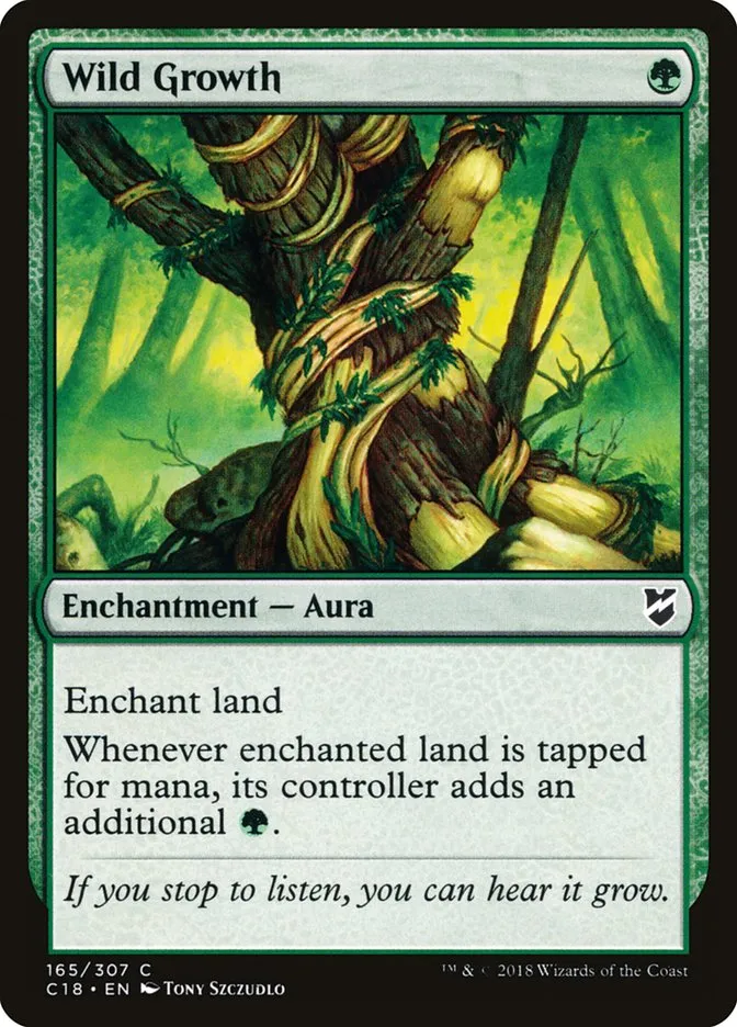 2018 Commander 2018 Wild Growth #165 common card image