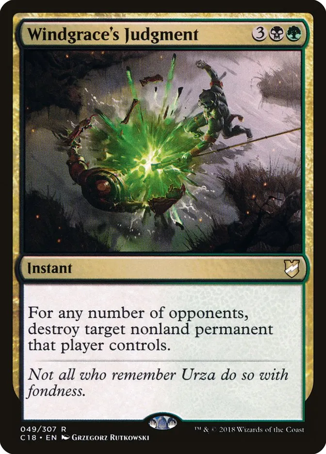 2018 Commander 2018 Windgrace's Judgment rare #49 rare card image