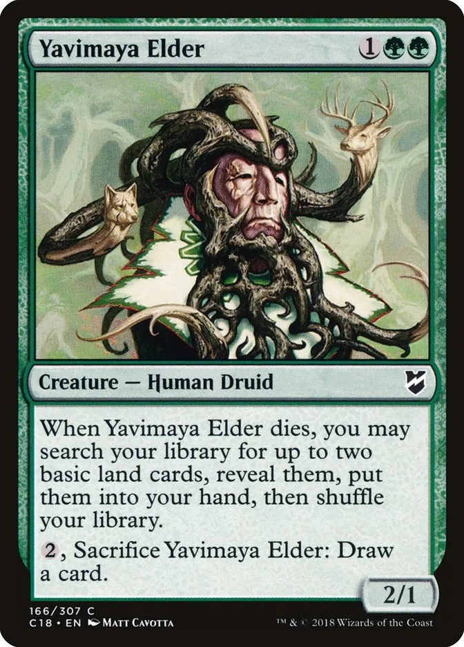 2018 Commander 2018 Yavimaya Elder common #166 common card image