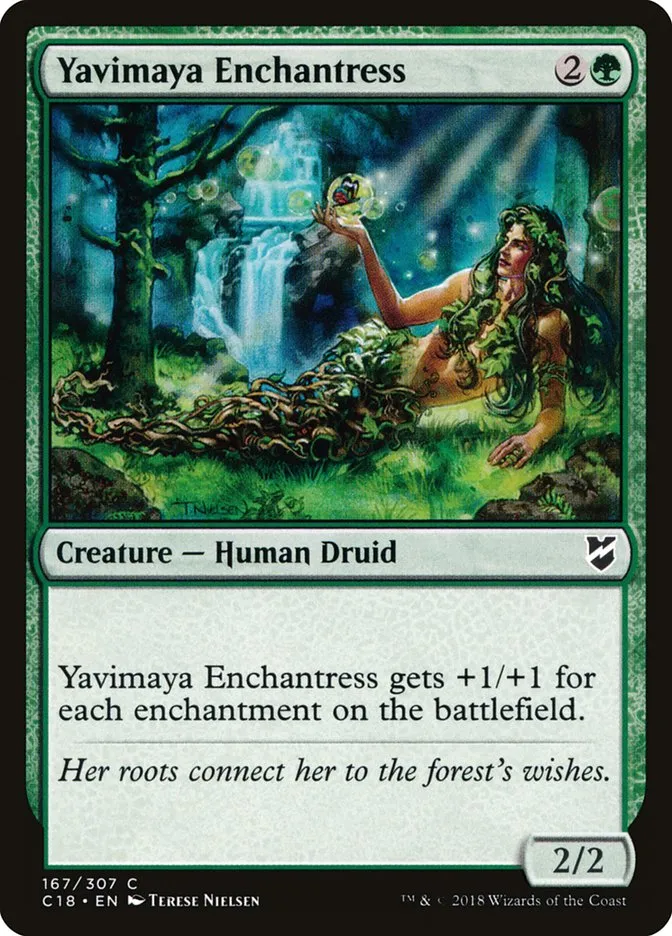 2018 Commander 2018 Yavimaya Enchantress #167 common card image