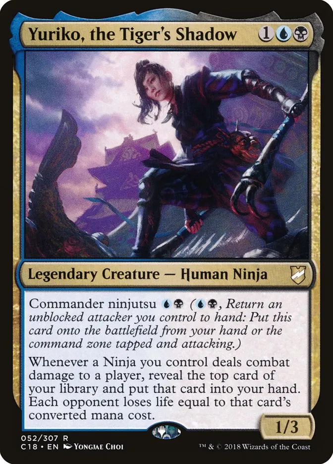 2018 Commander 2018 Yuriko, the Tiger's Shadow #52 rare card image