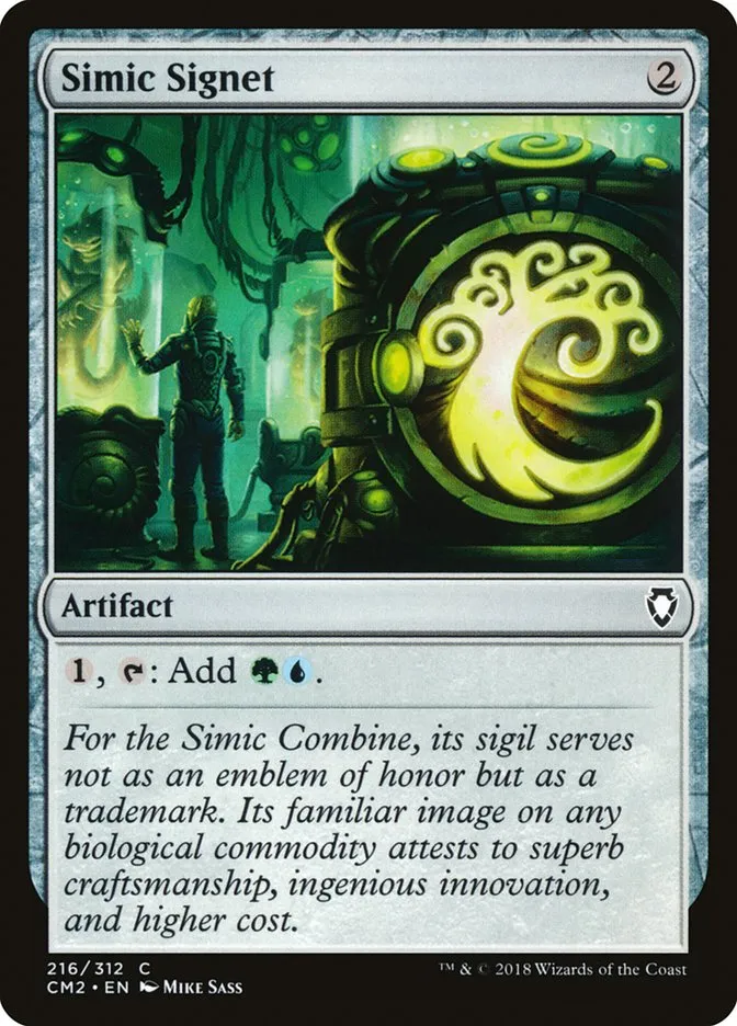 2018 Commander Anthology Volume II Simic Signet common #216 common card image