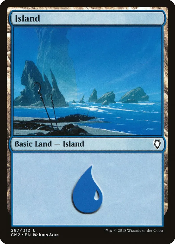 2018 Commander Anthology Volume II Island common #287 common card image