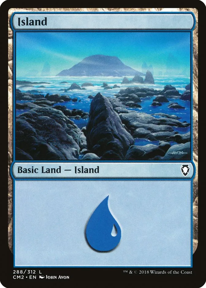 2018 Commander Anthology Volume II Island common #288 common card image