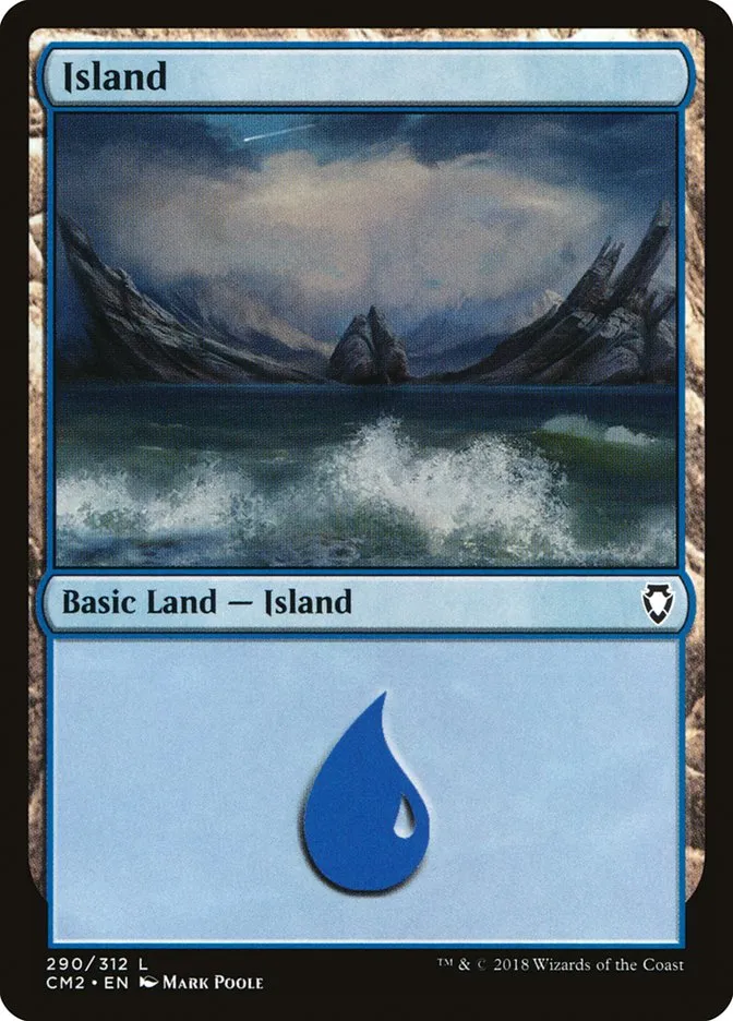 2018 Commander Anthology Volume II Island common #290 common card image