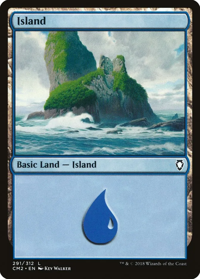 2018 Commander Anthology Volume II Island common #291 common card image