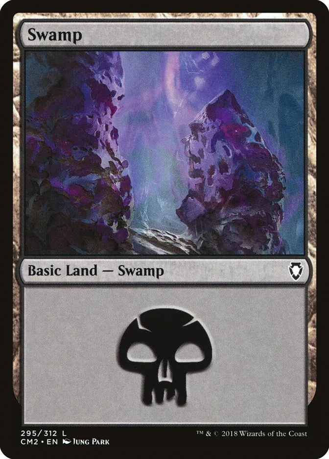 2018 Commander Anthology Volume II Swamp common #295 common card image