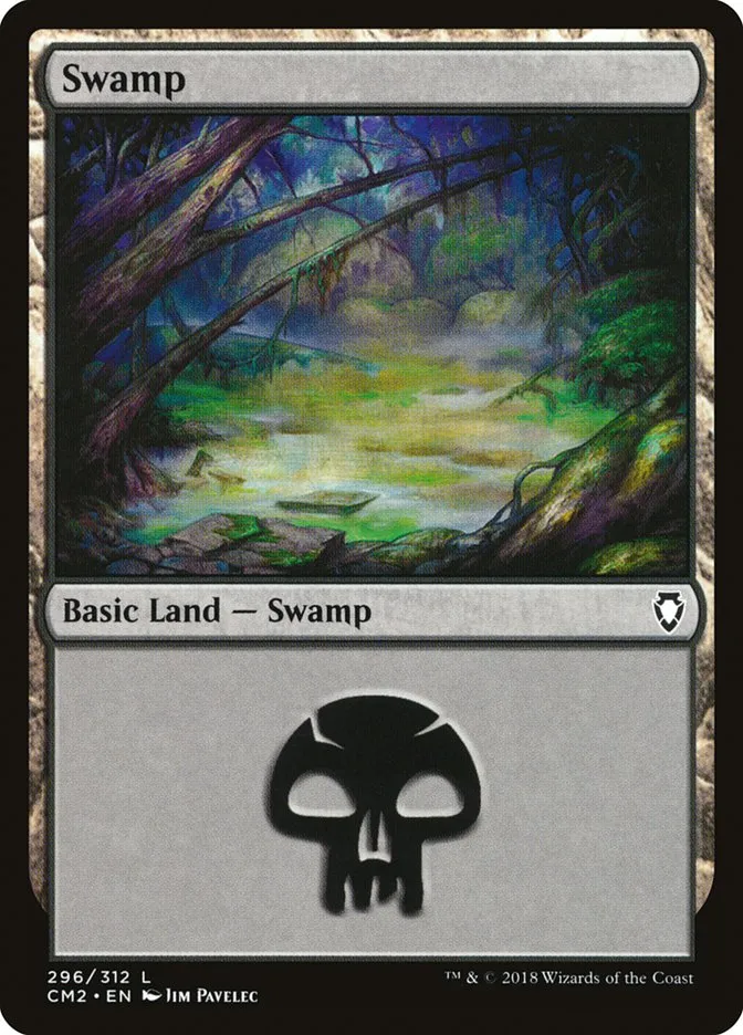 2018 Commander Anthology Volume II Swamp common #296 common card image