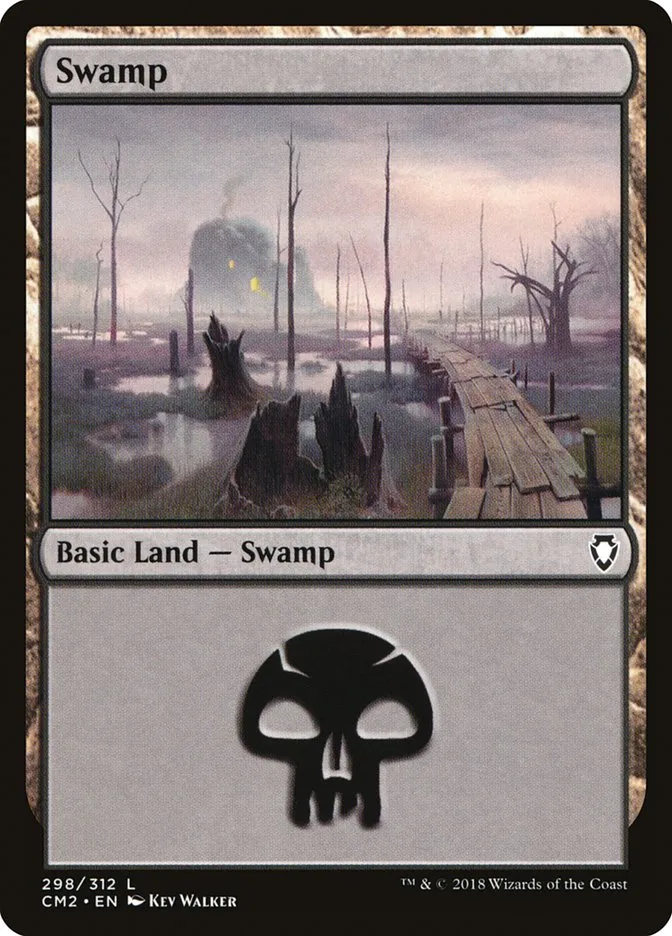 2018 Commander Anthology Volume II Swamp common #298 common card image
