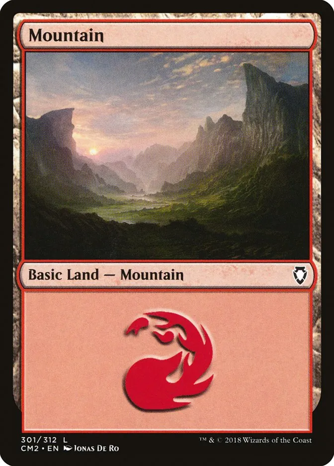 2018 Commander Anthology Volume II Mountain common #301 common card image