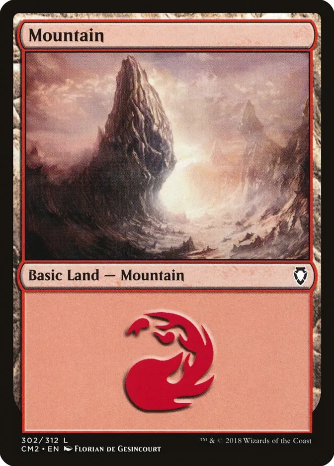2018 Commander Anthology Volume II Mountain common #302 common card image