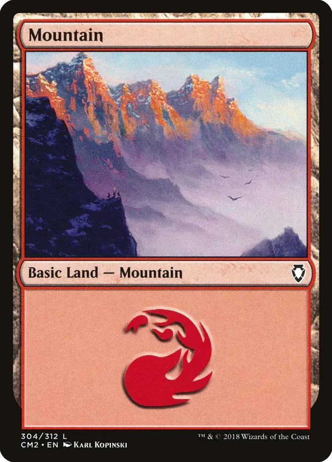 2018 Commander Anthology Volume II Mountain common #304 common card image