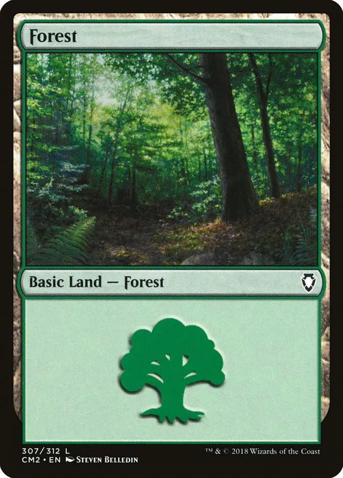 2018 Commander Anthology Volume II Forest common #307 common card image