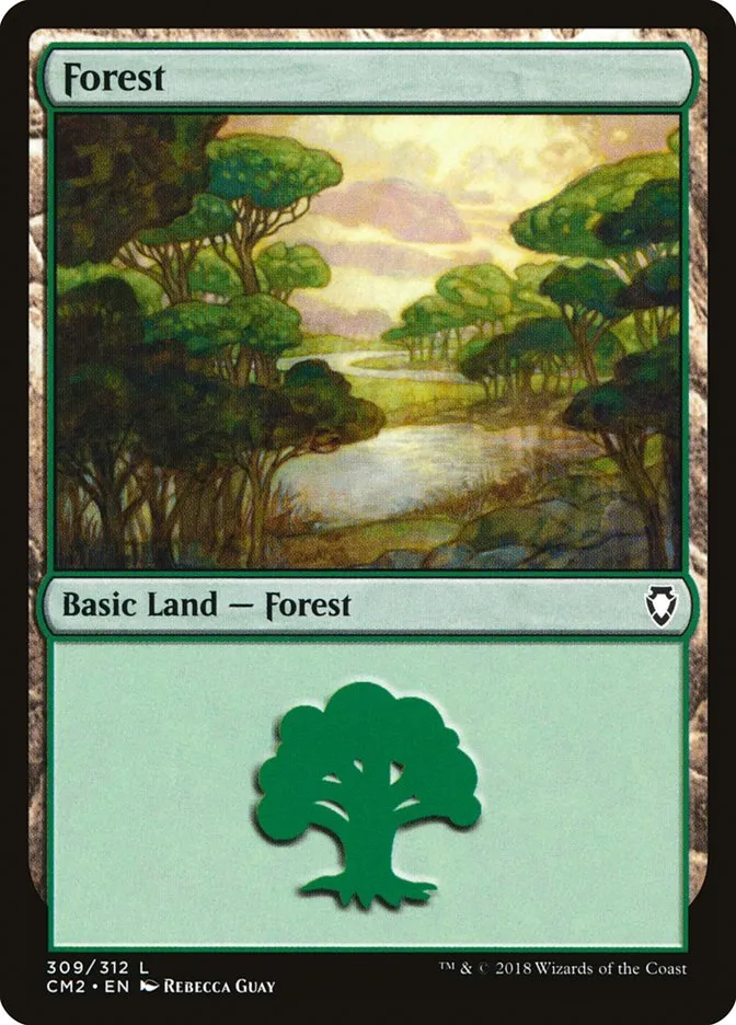2018 Commander Anthology Volume II Forest common #309 common card image