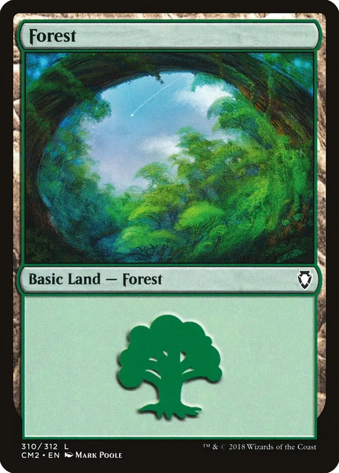 2018 Commander Anthology Volume II Forest common #310 common card image