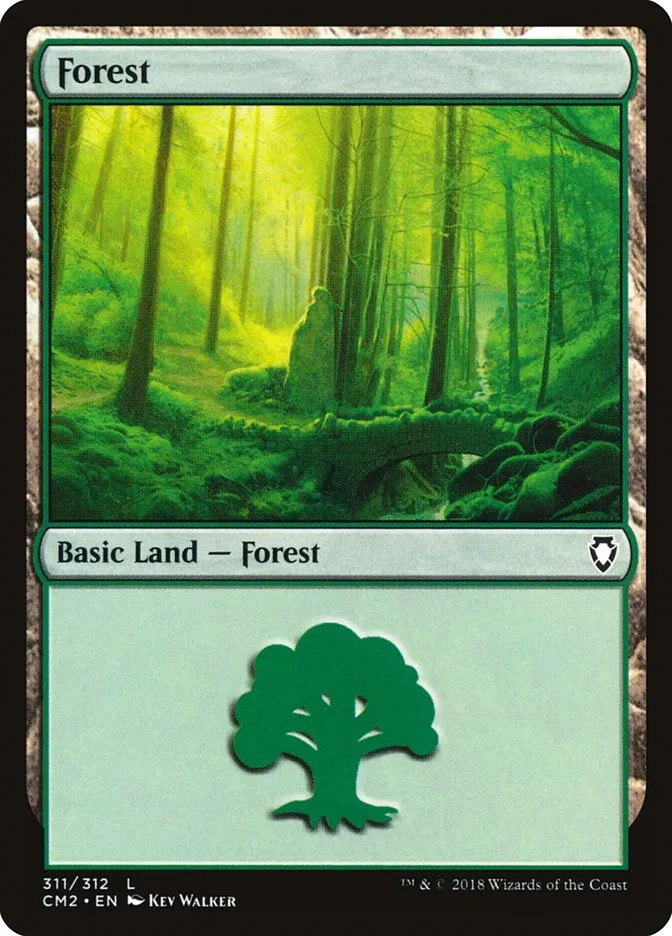 2018 Commander Anthology Volume II Forest common #311 common card image