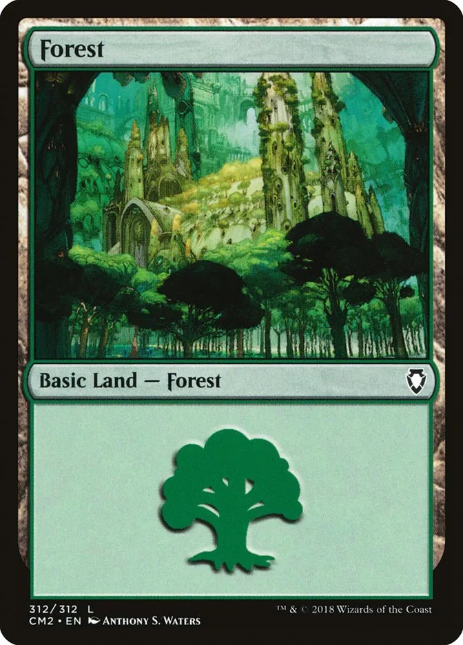 2018 Commander Anthology Volume II Forest common #312 common card image