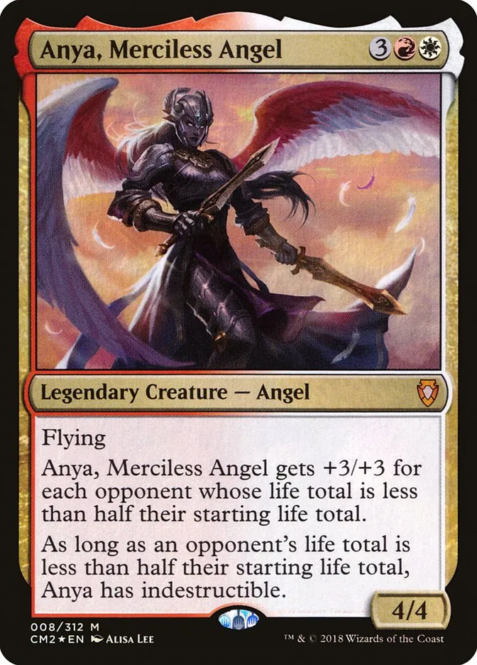 2018 Commander Anthology Volume II Anya, Merciless Angel mythic #8 mythic card image