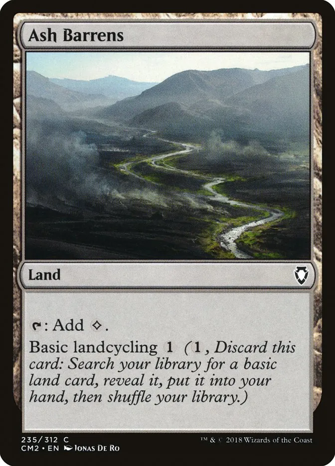 2018 Commander Anthology Volume II Ash Barrens common #235 common card image