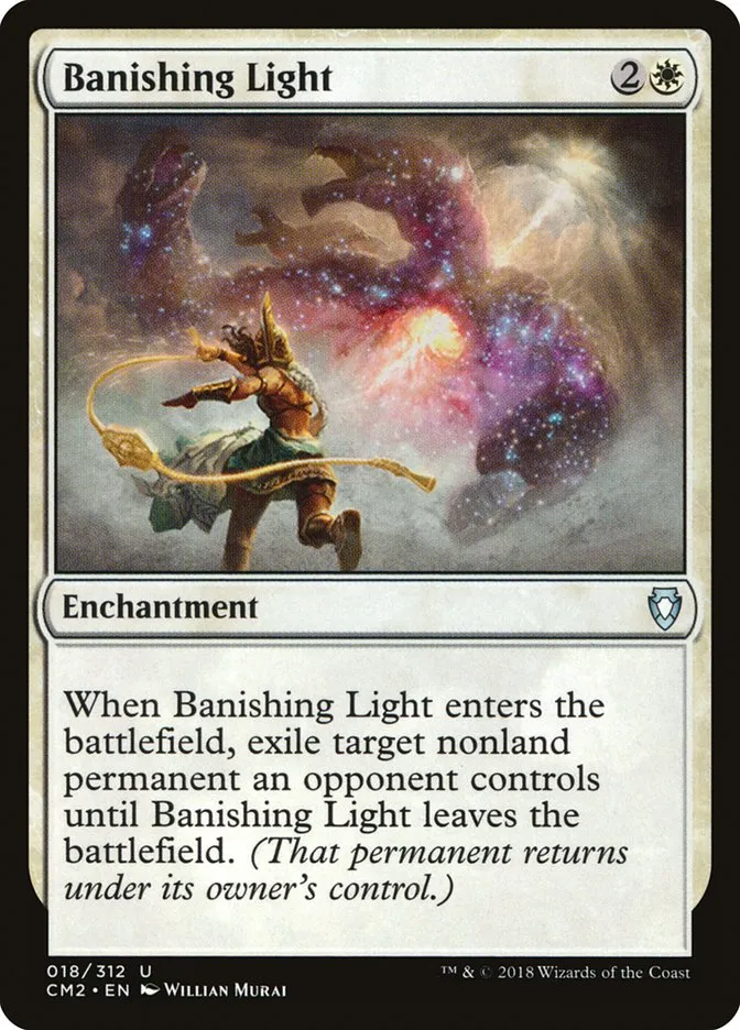 2018 Commander Anthology Volume II Banishing Light uncommon #18 uncommon card image